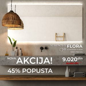 LED OGLEDALO 667479-S FLORA SLIM
