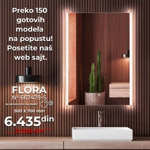 LED OGLEDALO 667479-S FLORA SLIM