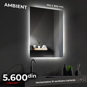 LED OGLEDALO AMBIENT 60 x 80 cm