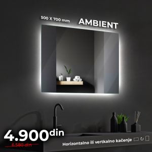 LED OGLEDALO AMBIENT 70 x 50 cm LED OGLEDALO AMBIENT 70 x 50 cm