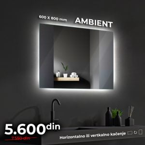 LED OGLEDALO AMBIENT 80 x 60 cm LED OGLEDALO AMBIENT 80 x 60 cm